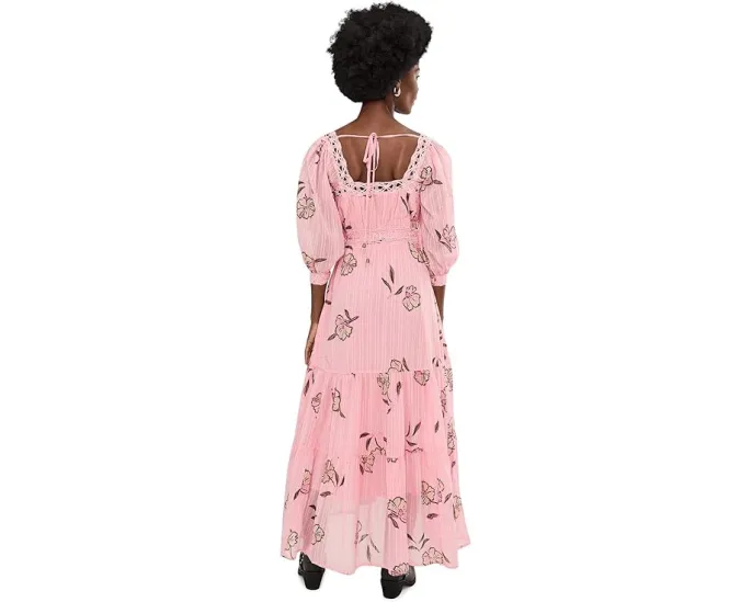 Макси-платье Free People Morning Meadows с длинным рукавом