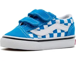 Vans Kids Old Skool V детские кеды с боковой полосой и липучками