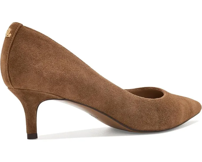 Туфли Adrienne Suede Pumps от Lauren Ralph Lauren с заостренным носком