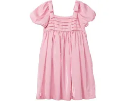 Блестящее платье Janie and Jack с плиссированным лифом и пышными рукавами