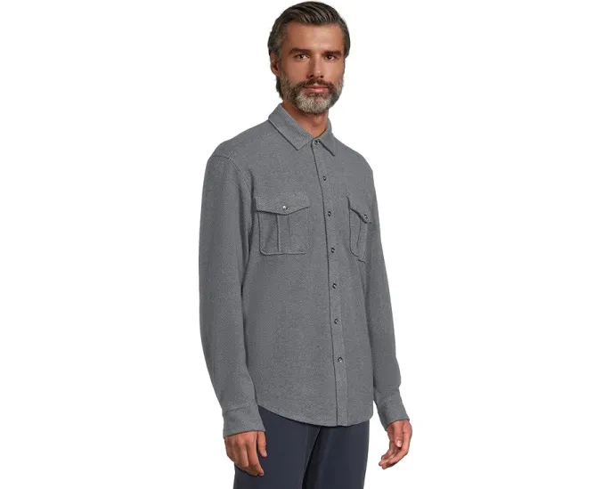 Tommy Bahama Длинная рубашка Fireside Coast с начесом и отделкой из шамбри