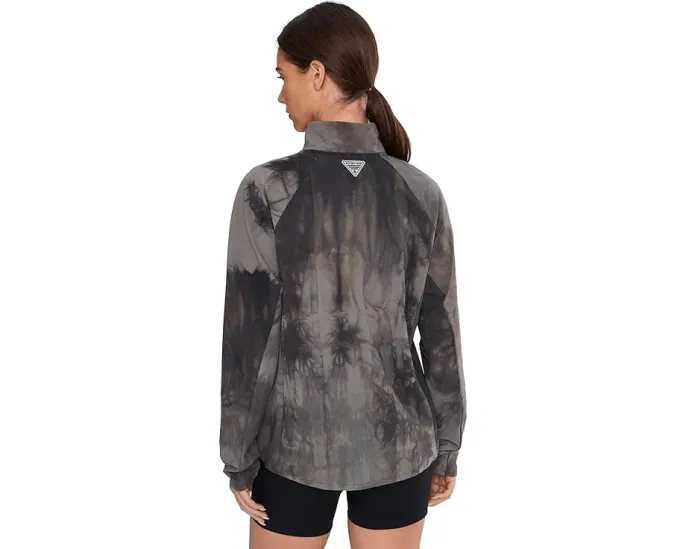 Толстовка Columbia PFG Uncharted Cloud с полузастежкой и принтом тай-дай