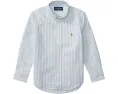 Рубашка Polo Ralph Lauren Kids из хлопкового оксфорда в полоску для маленьких детей