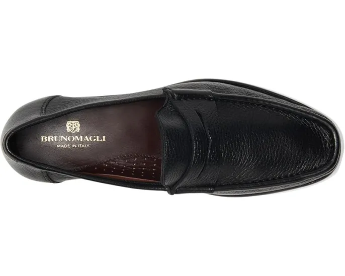 Бруно Мальи Tonio мокасины из кожи с миндалевидным носком и наборным каблуком