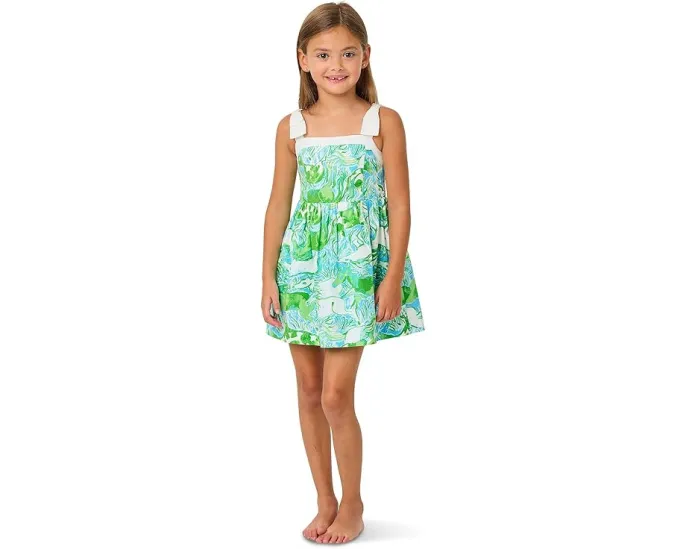 Платье Mini Cheri с цветочным принтом и бантом от Lilly Pulitzer Kids для девочек