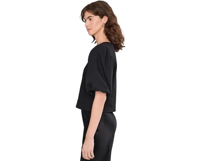 Вязаный топ Vince Camuto с круглым вырезом и рукавами-буфами