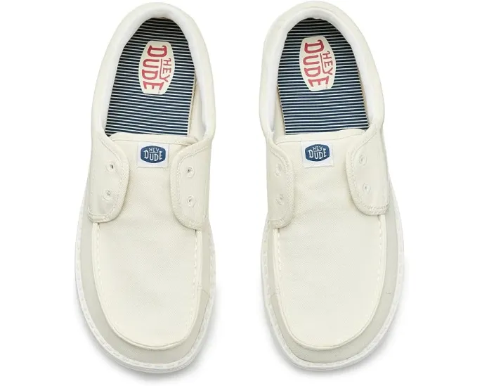 Hey Dude Wendy Cru Stretch Canvas слипоны с эластичными шнурками и съемной стелькой