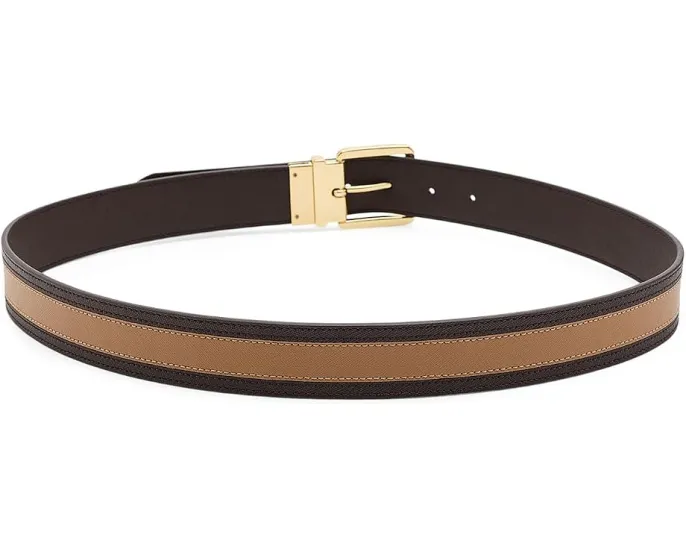Двухсторонний ремень Lauren Ralph Lauren Crosshatch из кожи