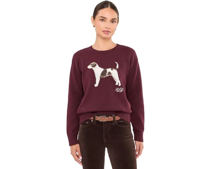 Свитер женский Lauren Ralph Lauren из хлопка с жаккардовым рисунком