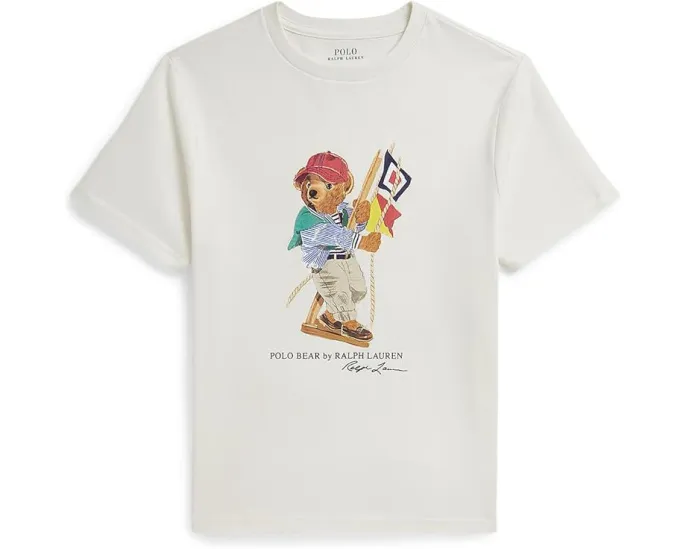 Детская футболка Polo Ralph Lauren с медведем из хлопкового джерси для детей старшего возраста
