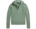 Детская хлопковая кофта Polo Ralph Lauren с капюшоном и мелким косами