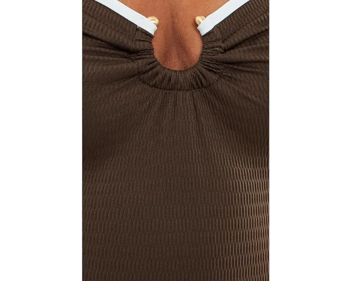 Купальник цельный Beach Bound бандо с кольцом от Seafolly на полочке