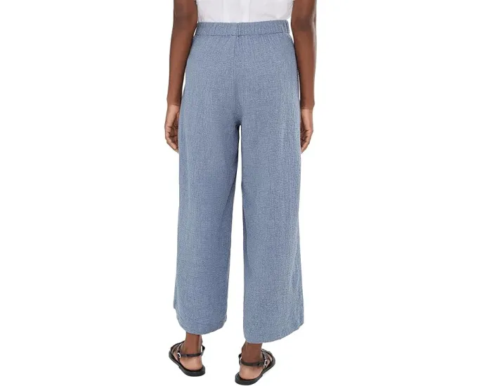 Широкие брюки Eileen Fisher Petite до щиколотки из двойного переплетения органического хлопка