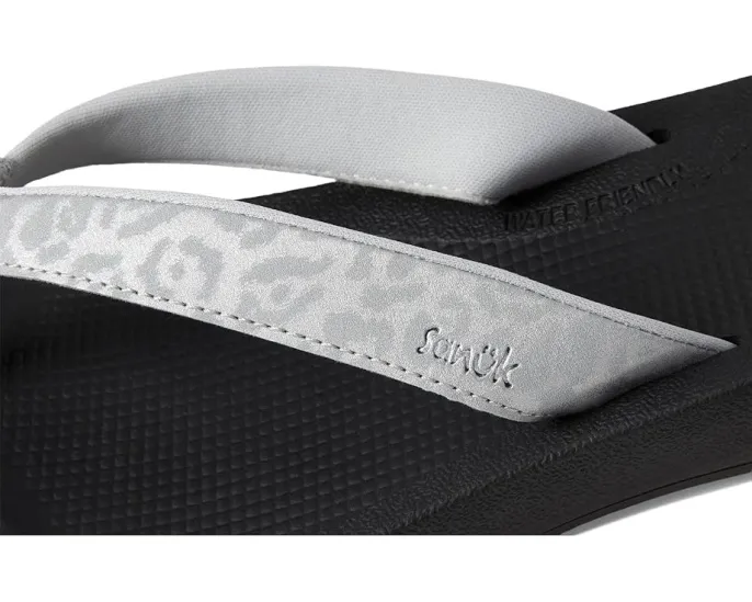 Сандалии Sanuk Cosmic Shores Leopard с металлическим принтом и стелькой из пены Bloom