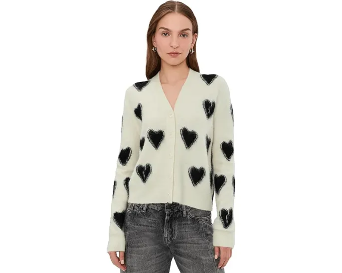 Кардиган AllSaints Scatter Heart Cardi с принтом в виде сердец
