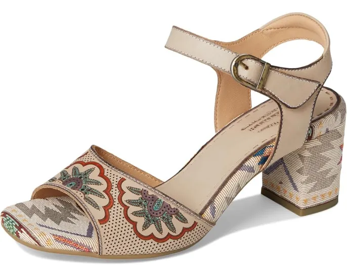 Сандалии Sassyclass с квадратным носком и ручной росписью на коже