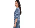 Футболка NIC+ZOE с рукавом 3/4 и полосками в стиле лодочки