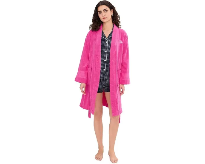 Халат Lauren Ralph Lauren из плюшевого махрового полотна с поясом