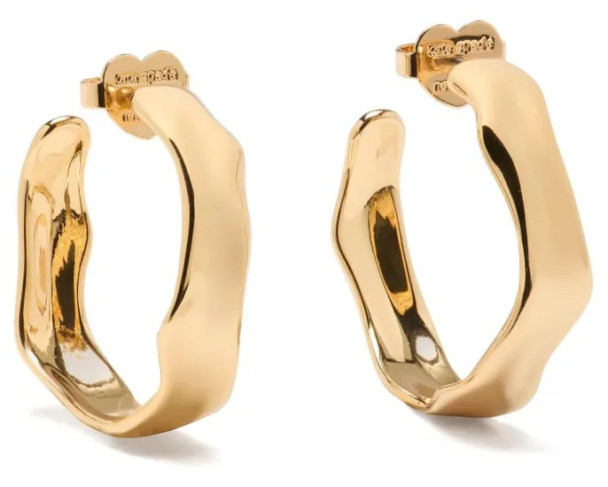 Серьги Molten Hoops с кубическим цирконием и акцентом в виде лопаты