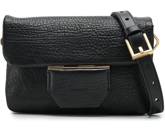 Косуха AllSaints Jupiter Grain из мягкой кожи с магнитной застежкой