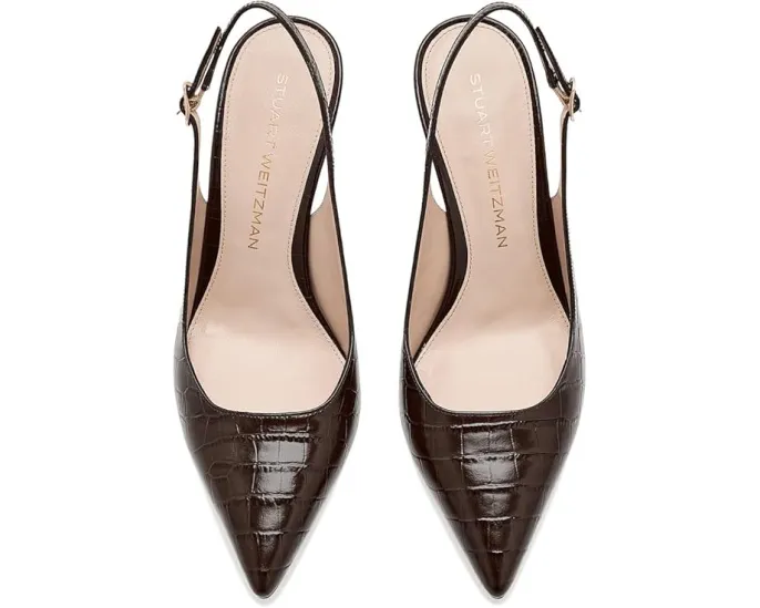 Туфли Stuart Power Slingback 75 Stuart Weitzman на шпильке с открытым мысом