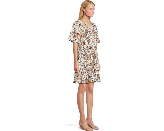 Платье Lilly Pulitzer Amesbury с короткими рукавами пузырьками и рюшами на подоле