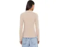 Поло Perfect Knit Rib с классическим воротником и длинными рукавами от NIC+ZOE