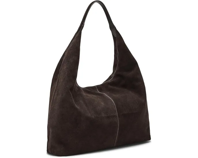 Большая сумка Madewell Suede LG Slouchy Shoulder Tote из замши с карманом на молнии