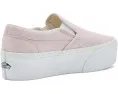 Vans Classic Slip-On Stackform для детей кеды на платформе с замшей и боковыми вставками
