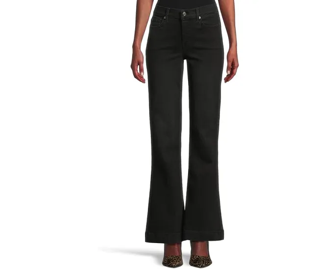 Джинсы 7 For All Mankind Dojo Tailorless с высокой талией и расклешенным силуэтом