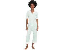 Комплект пижамы Karen Neuburger с рукавом до локтя и капри с поясом на шнурке