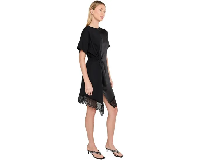 Платье Lana Lace от AllSaints с кружевом и рукавами фонарик