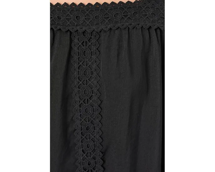 Блуза Vince Camuto с квадратным вырезом и кружевной кокеткой из полиэстера