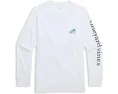 Длинная футболка Vineyard Vines Kids Top Dog с карманом для малышей, детей младшего и старшего возраста