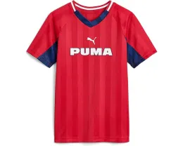 Детская футболка Puma Showtime Pique Soccer 2026 красного цвета