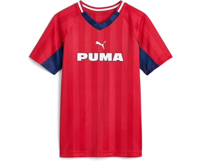 Детская футболка Puma Showtime Pique Soccer 2026 красного цвета