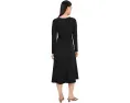 Платье миди Fit & Flare Faux Wrap PACT из органического хлопка