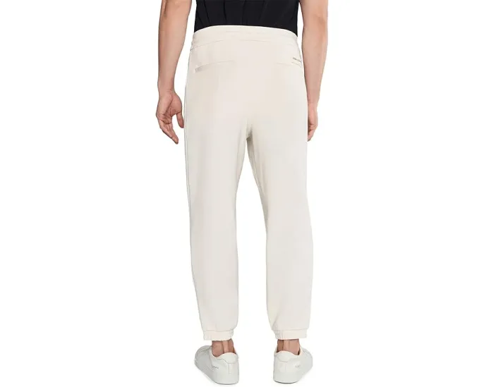 Брюки Armani Exchange из смесового хлопкового твила с эластичными манжетами и кулиской