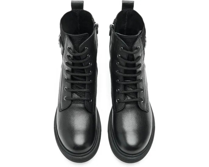 Spring Step Urbanattire кожаные полусапожки в байкерском стиле с молнией и пряжкой