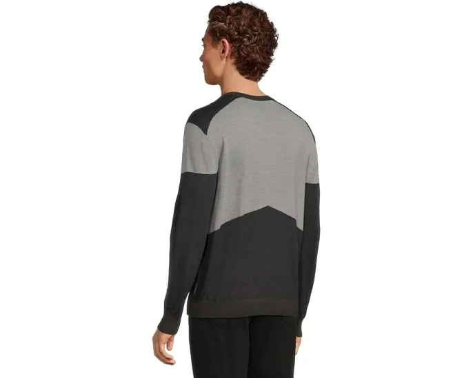 Свитер Armani Exchange из шерстяной смеси с цветными блоками