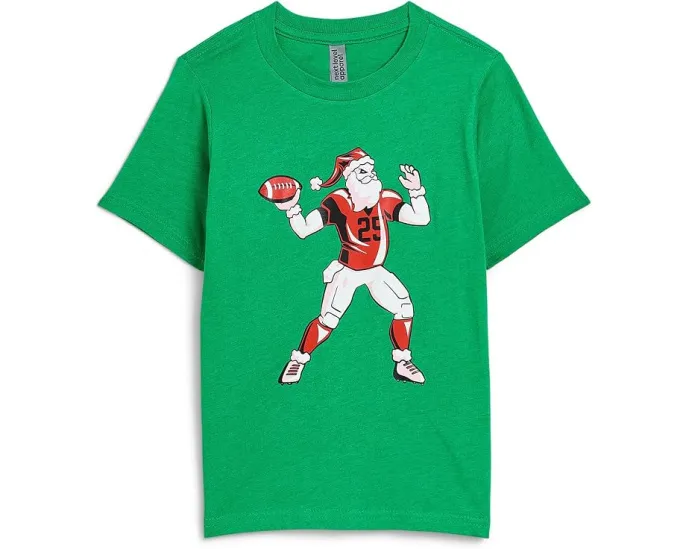 Футболка ChalkTalk SPORTS Football Touchdown Santa с коротким рукавом