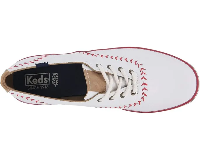 Кроссовки Keds Champion Leather Pennant из кожи с бейсбольной строчкой