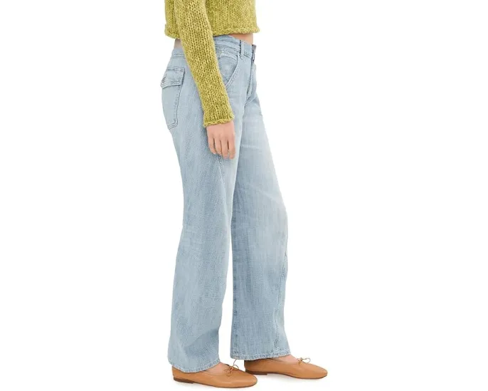 Джинсы We The Free Highland Low Rise Bowed от Free People с расклешенным силуэтом