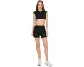 Кроп топ Nike Swim Solid с принтом Swoosh и полной подкладкой