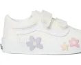 Кроссовки Vans Kids Old Skool V Flower с канвасовым верхом и липучками