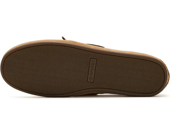 Кроссовки Sperry Slimboat из темно-коричневой кожи с 360° шнуровкой