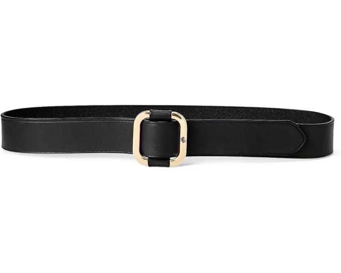 Кожаный ремень Lauren Ralph Lauren с прямоугольной пряжкой-слайдером