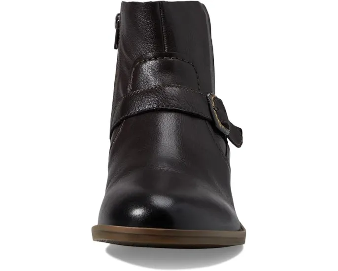 Ботинки Clarks Camzin Loop из кожи с боковой молнией и декоративной пряжкой