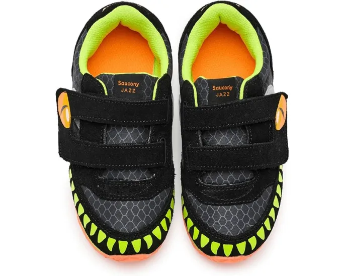 Детские кроссовки Saucony Kids Jazz с застежкой на липучке из замши и сетки