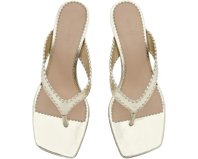 Босоножки Frankie Metallic на каблуке-рюмочке Cinq à Sept